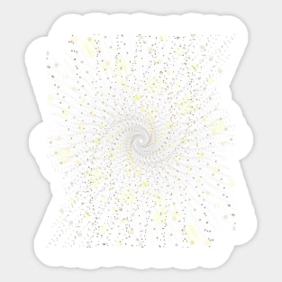 Golden swirling particles Sticker